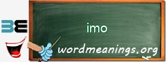 WordMeaning blackboard for imo